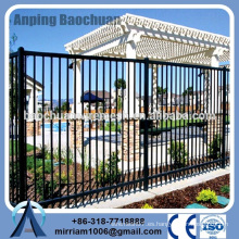 Baochuan caliente sumergido galvanizado más vendido de alta calidad respetuosa del medio ambiente y almacenado cerca de acero / hierro forjado / cerca de aluminio